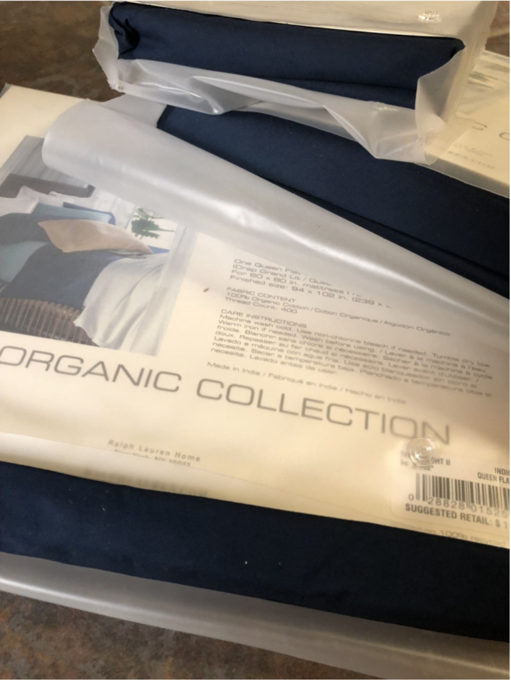 Ralph Lauren Spa Organic King Pillowcases 400 TC Blue Aqua ivory red pick one - Picture 5 of 10